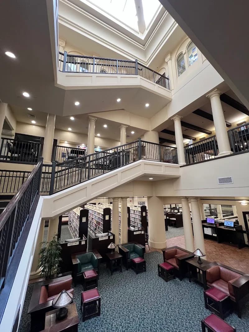 View of Burlingame Public Library in Burlingame, CA