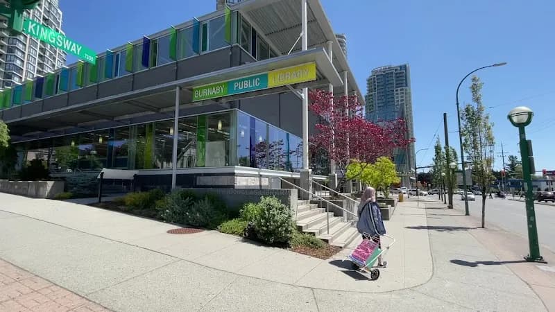 View of Burnaby Public Library, Tommy Douglas Library in Burnaby, BC