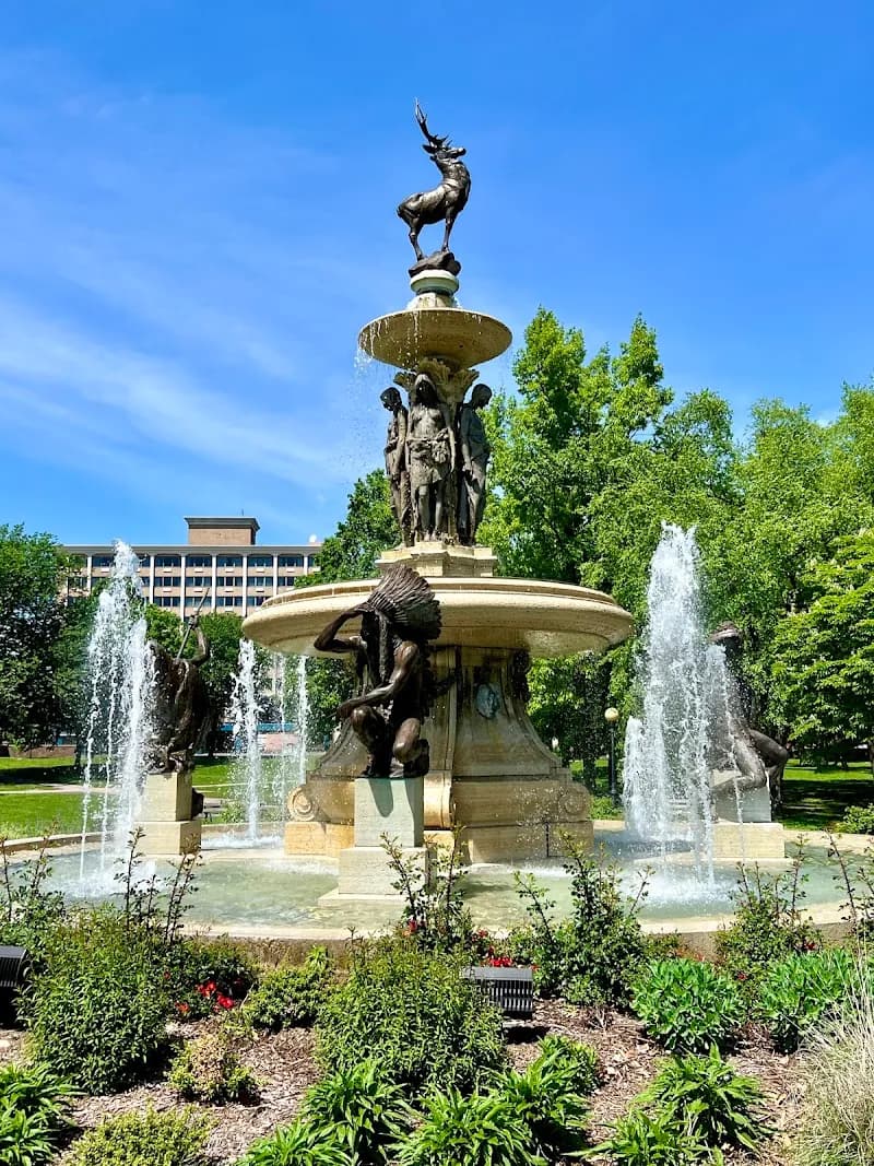 View of Bushnell Park in Hartford, CT