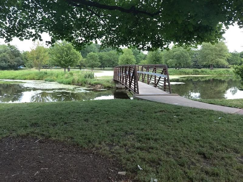 View of Butler Lake Park in Libertyville, IL