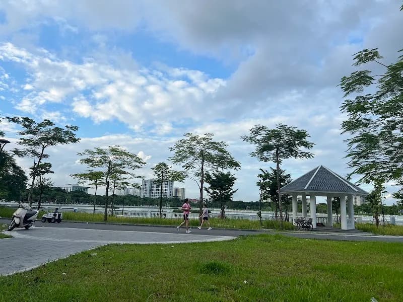 View of Cầu Long Biên Park in Long Biên, HN