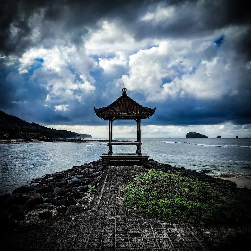 View of Candidasa Beach in Candidasa, Bali