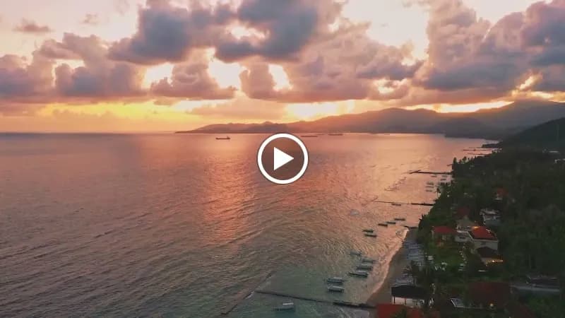 View of Candidasa Public Swimming Pool in Candidasa, Bali