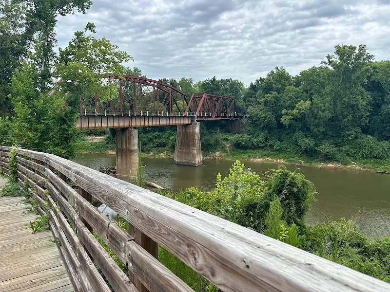 View of Cape Fear River Trail parking in Fayetteville, NC