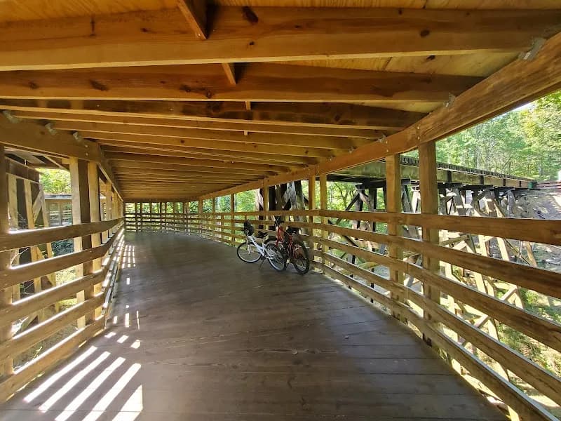 View of Cape Fear River Trail parking in Fayetteville, NC