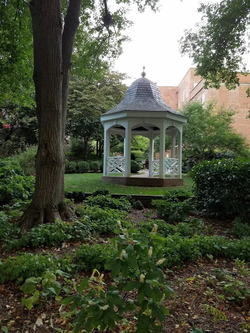 View of Carlyle House Historic Park in Alexandria, VA