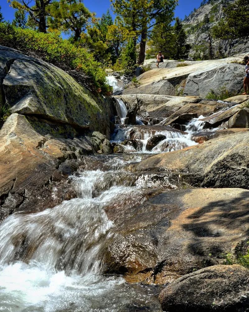 Cascade Falls Trail route in Lake Tahoe, CA