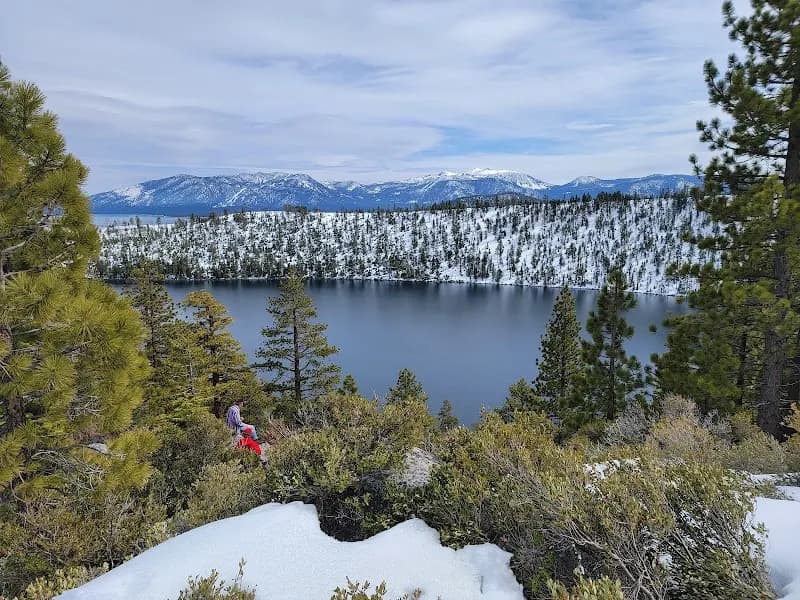 View of Cascade Falls Trail in Lake Tahoe, CA