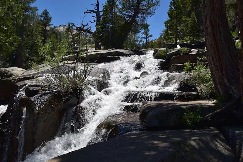 View of Cascade Falls Trail in Lake Tahoe, CA