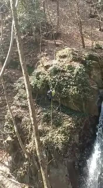 View of Cascata di Meriggioni in Reggello, Tuscany
