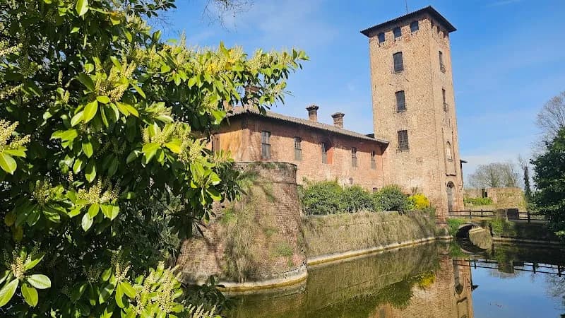View of Castello di Peschiera Borromeo in Peschiera Borromeo, Lombardy