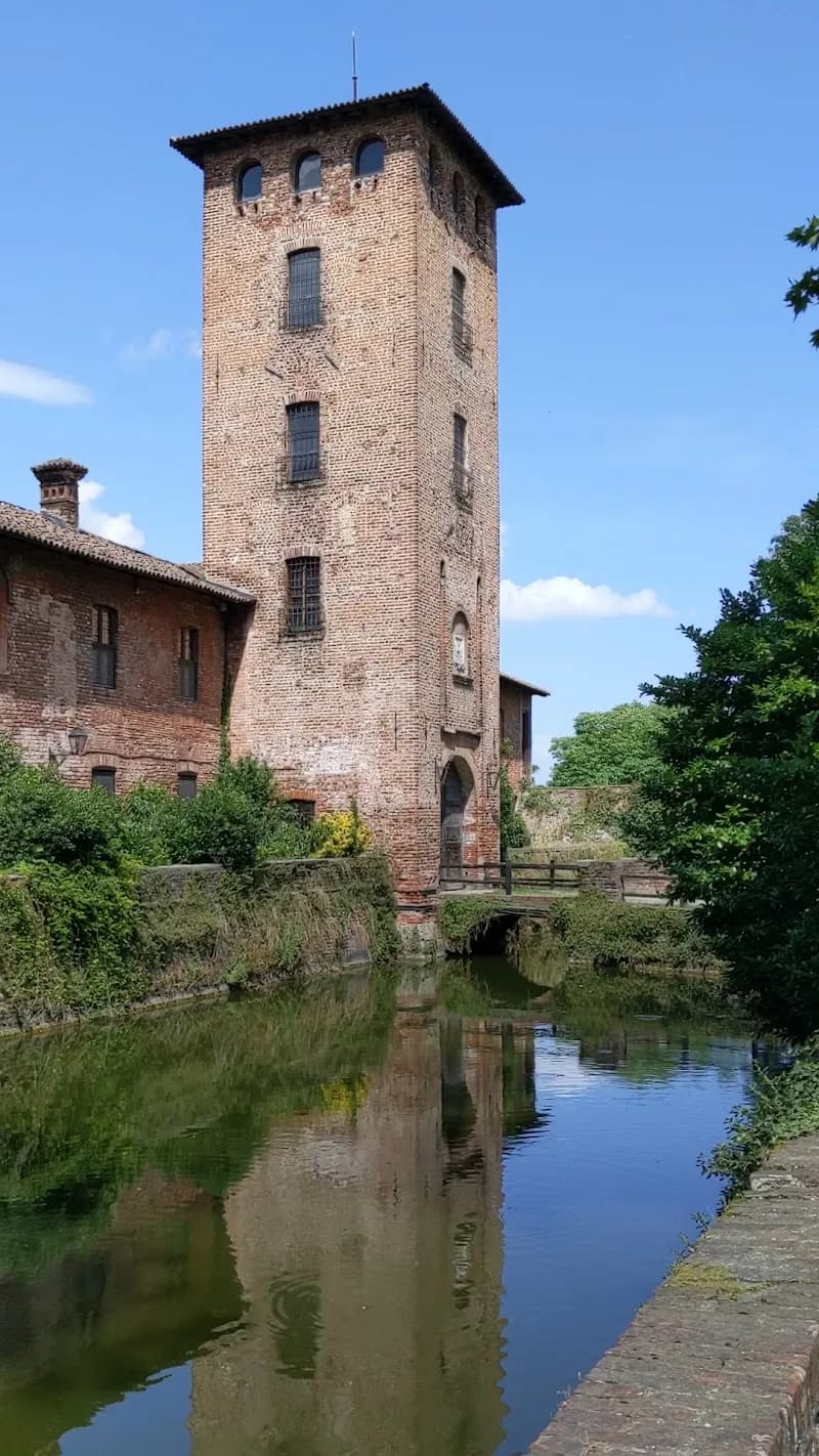 View of Castello di Peschiera Borromeo in Peschiera Borromeo, Lombardy