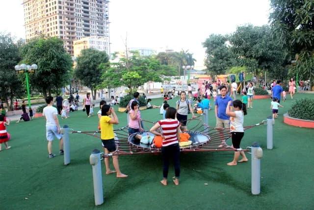 View of Cau Giay Park in Từ Liêm, HN
