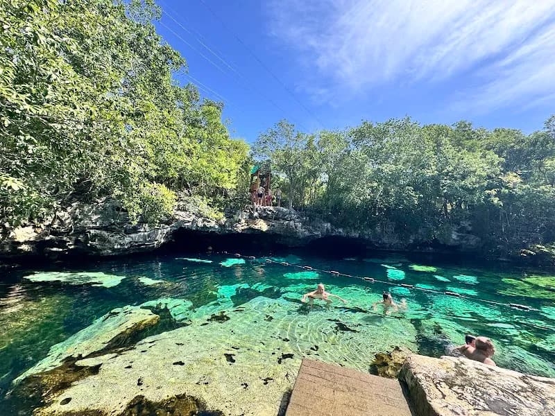 Cenote Azul tourist attraction in Playa del Carmen, QR