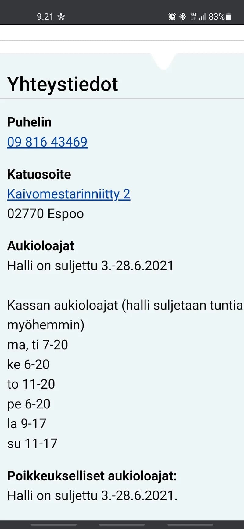 View of Central Espoo Swimming Hall in Tapiola, Uusimaa