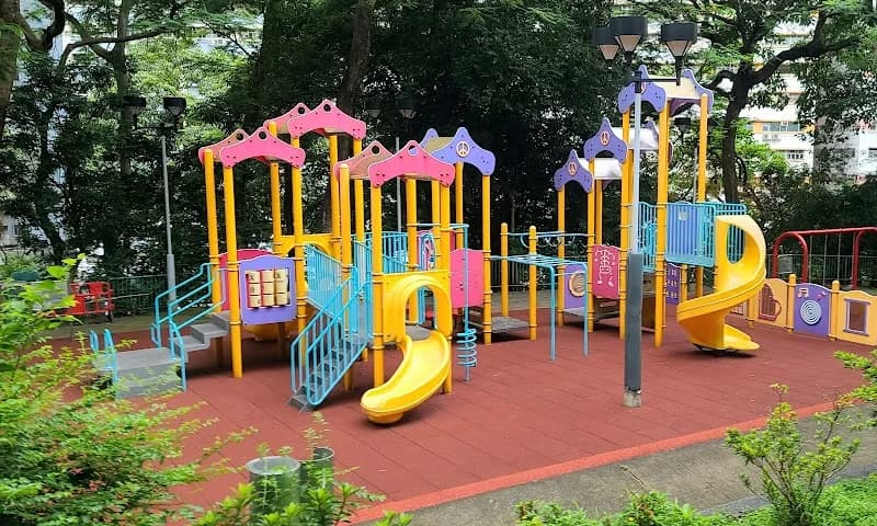 View of Central Kwai Chung Park in Kwai Tsing, HK