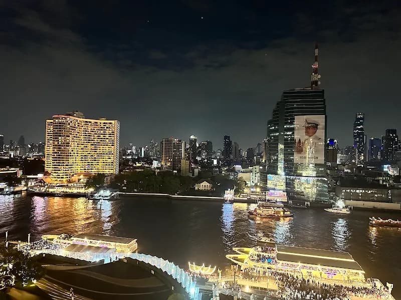 View of Chao Phraya River Pier Areas and Waterfront in Rattanakosin, BKK