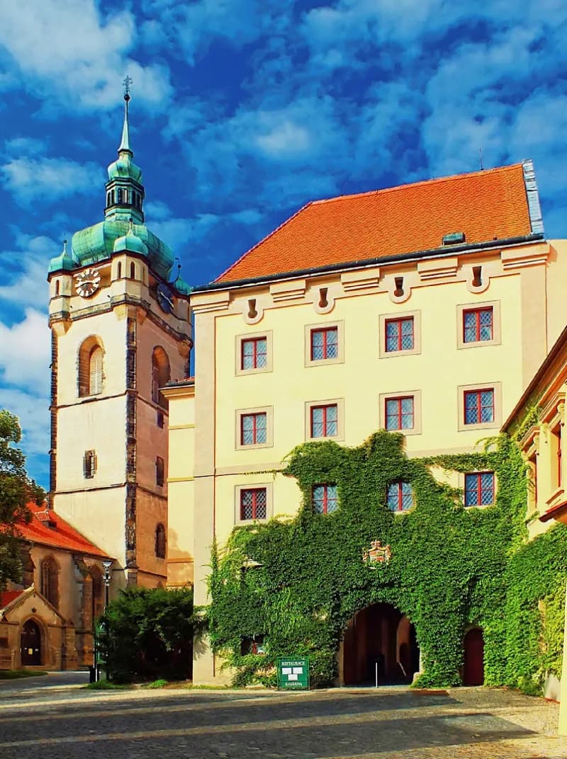 View of Chateau Melnik in Mělník, CZ