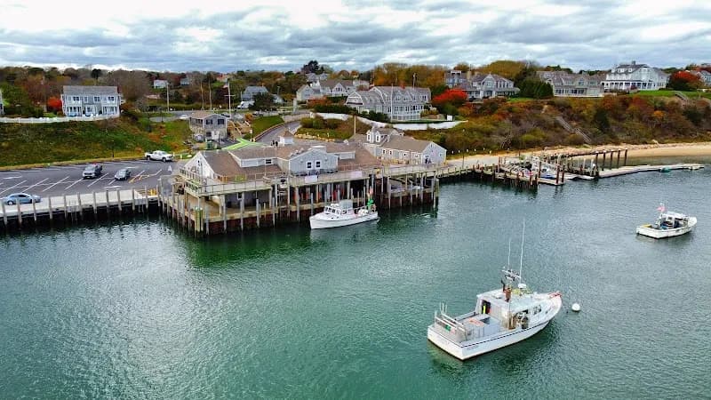 View of Chatham Fish Pier Viewing Deck in Cape Cod, MA