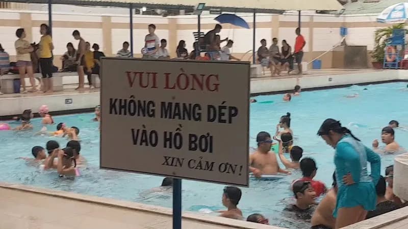 View of Chi Lang Swimming Pool in Binh Thanh, HCMC