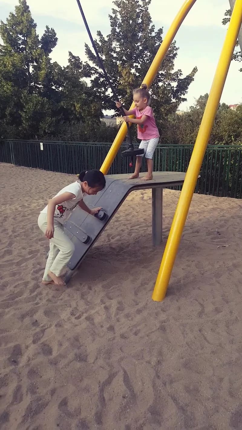 View of Children’s Island Playground in Smíchov, CZ