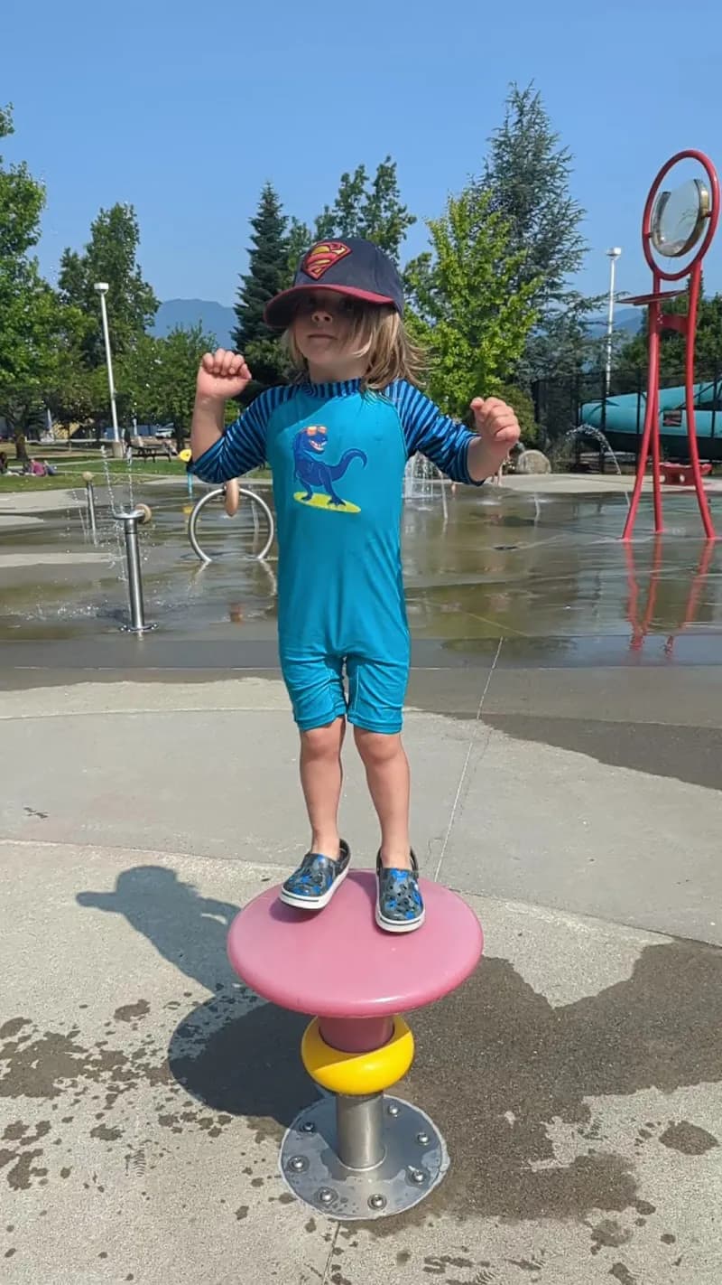 View of Chilliwack Landing Spray Park in Chilliwack, BC