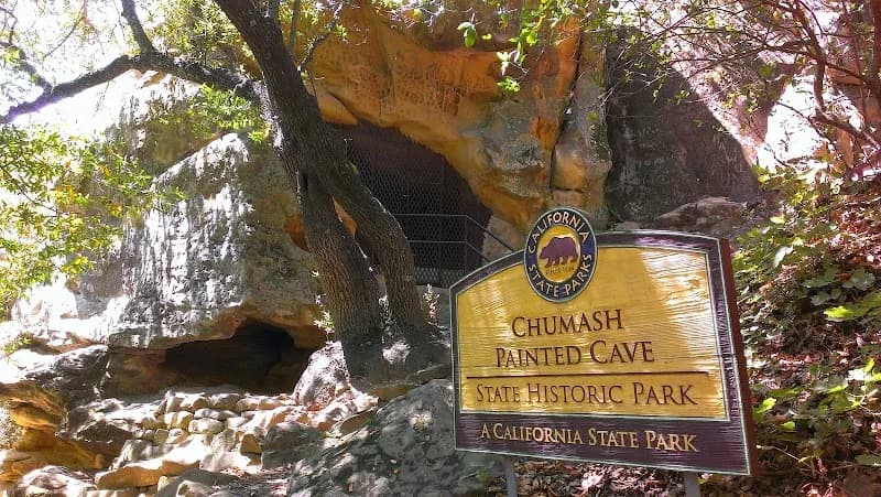 View of Chumash Painted Cave State Historic Park in Santa Barbara, CA