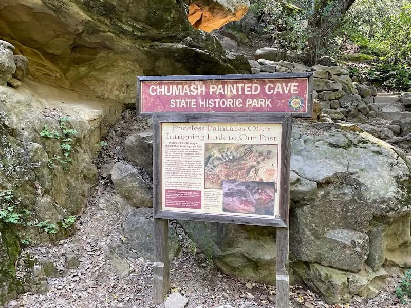 View of Chumash Painted Cave State Historic Park in Santa Barbara, CA
