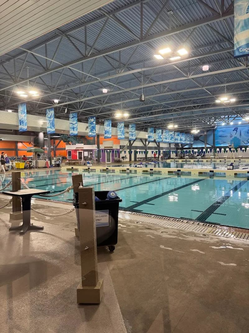 View of City Centre Aquatic Complex in Coquitlam, BC