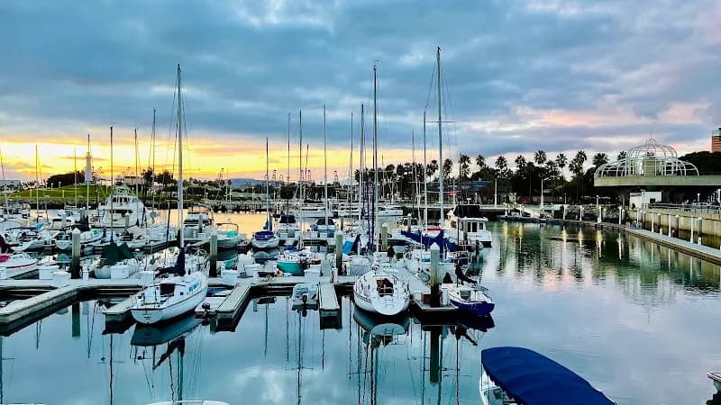 City of Long Beach: Rainbow Harbor marina in Long Beach, CA