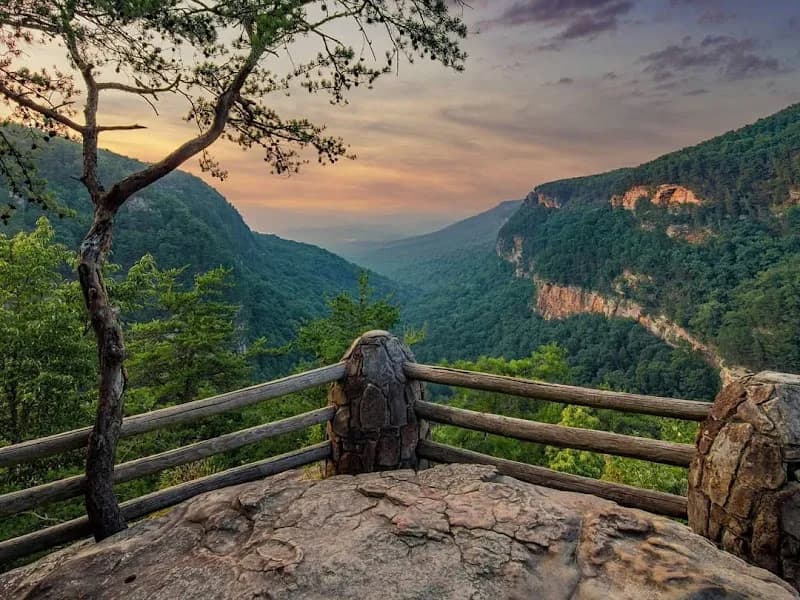 View of Cloudland Canyon State Park in Valley Head, AL