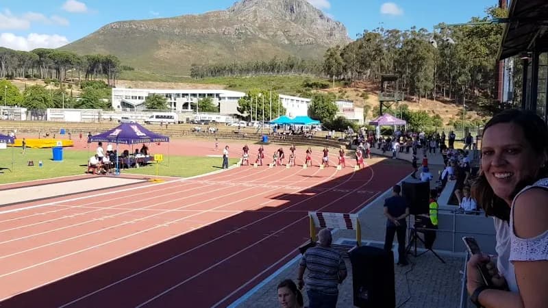 View of Coetzenburg Athletics Stadium in Stellenbosch, WC