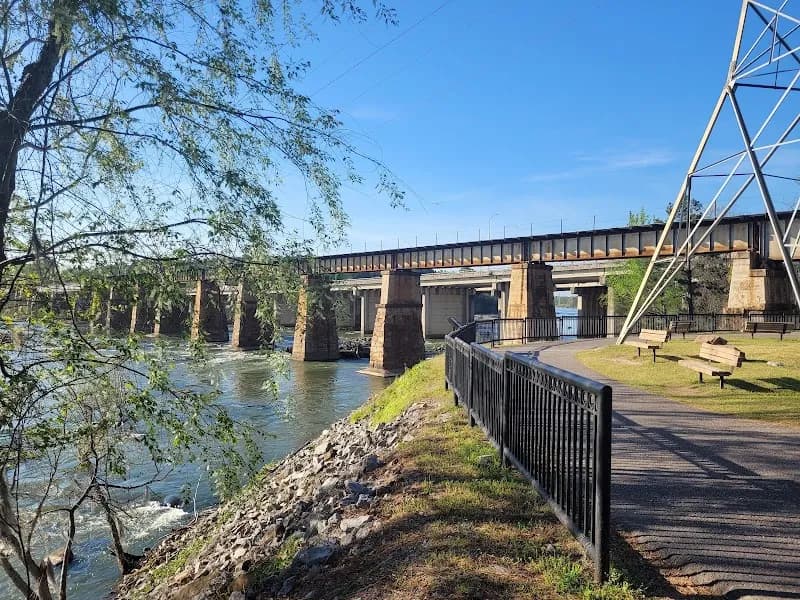 View of Columbia Canal and Riverfront Park in Columbia, SC