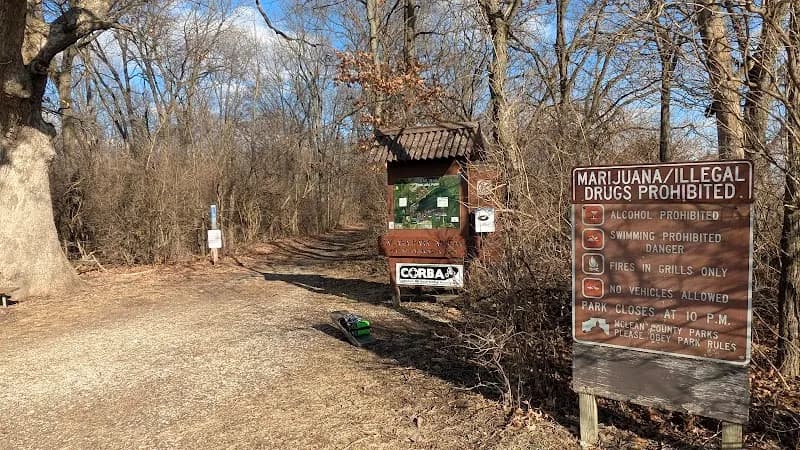 View of Comlara Park Bike Trails in Hudson, IL