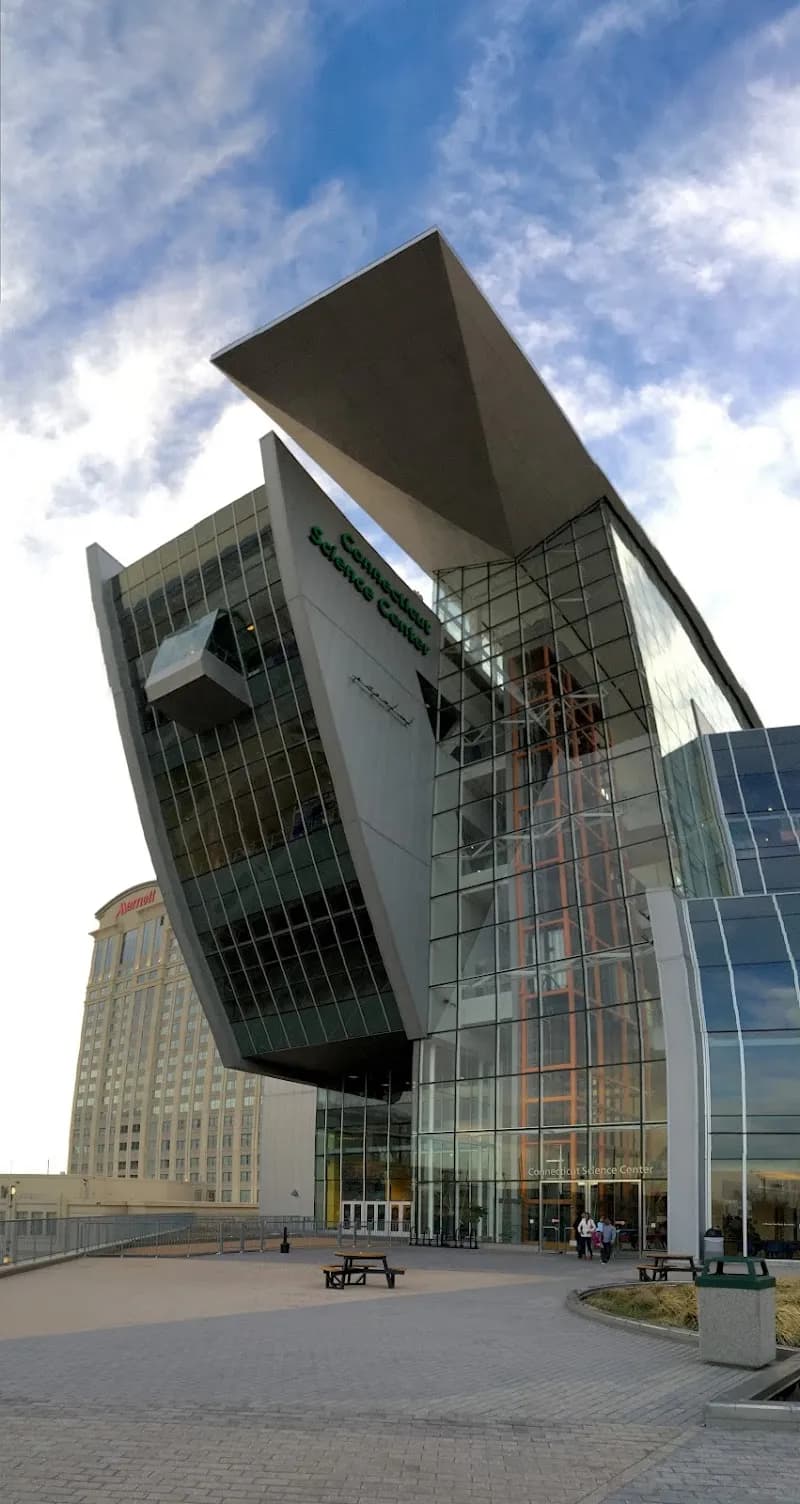 View of Connecticut Science Center in Hartford, CT