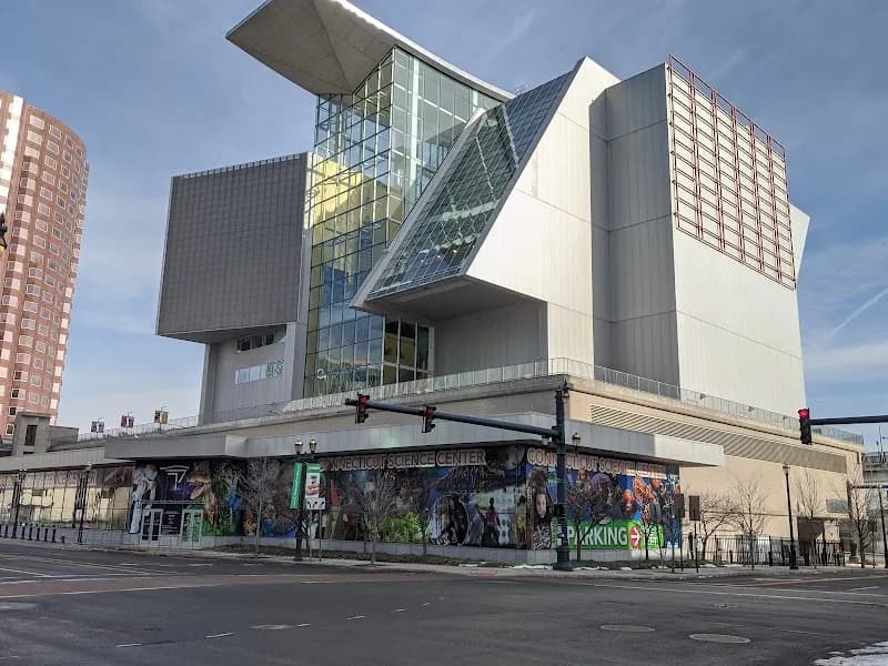 View of Connecticut Science Center in Hartford, CT