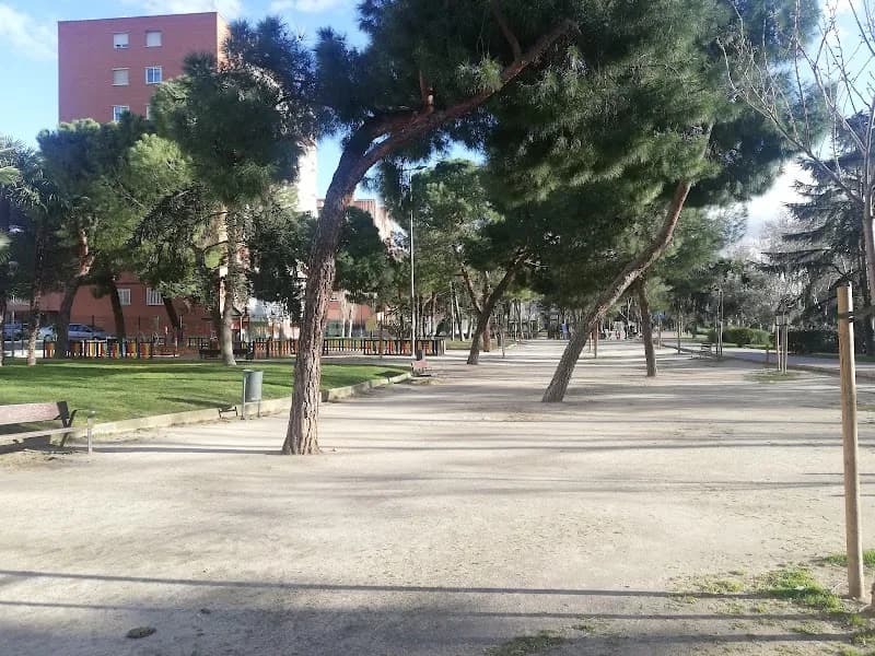 View of Constitución Park in Fuenlabrada, Madrid