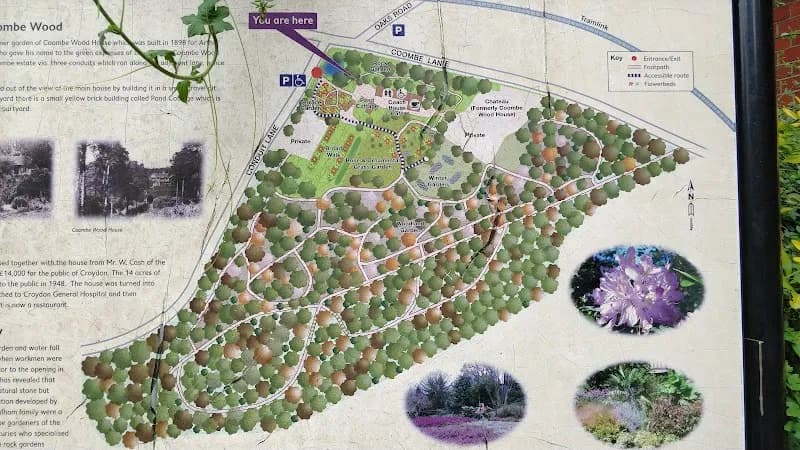 View of Coombe Wood Gardens in Wimbledon, London