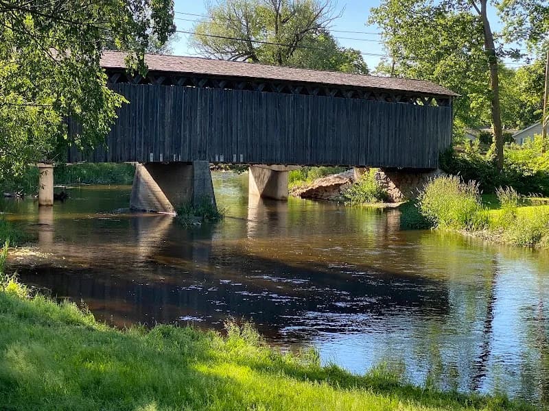 View of Covered Bridge County Park in Cedarburg, WI