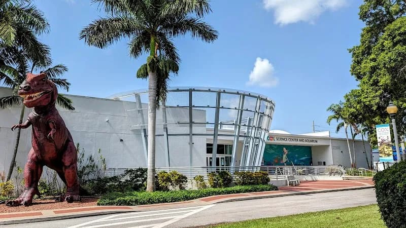 View of Cox Science Center and Aquarium in West Palm Beach, FL