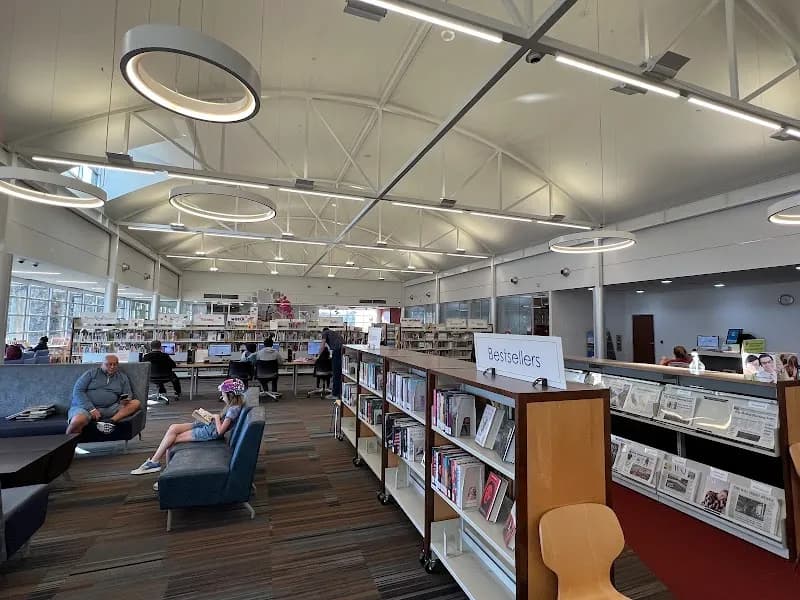 View of Cozby Library and Community Commons in Coppell, TX