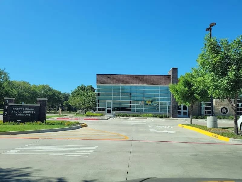 View of Cozby Library and Community Commons in Coppell, TX
