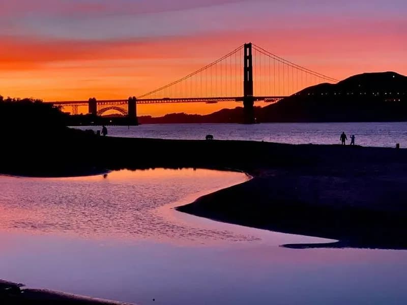View of Crissy Field in San Francisco, CA