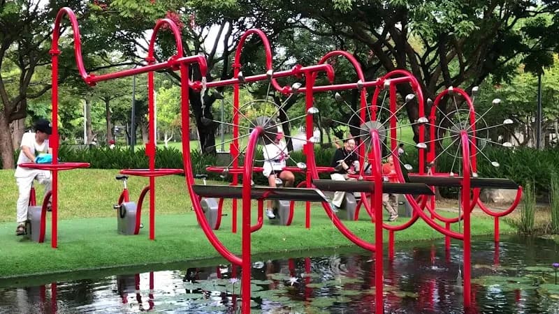 View of Daan Forest Park in Taipei, TPE