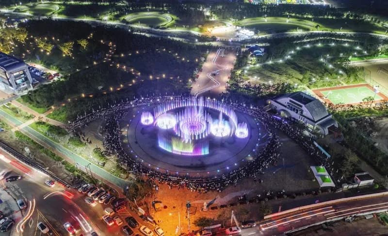 Dadaepo Sunset Fountain of Dream park in Gangseo-gu, Busan