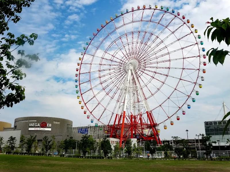 View of Daikanransha (Giant Sky Wheel) in Tokyo, TK