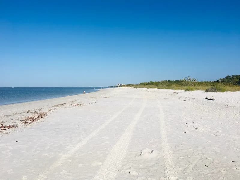 View of Delnor-Wiggins Pass State Park in Naples, FL