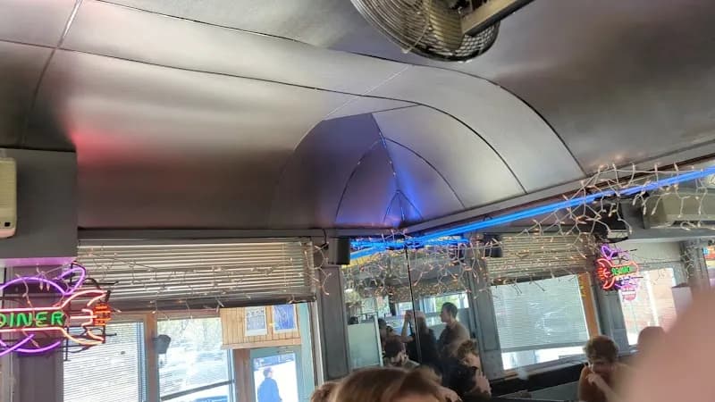 View of Deluxe Town Diner in Watertown, MA