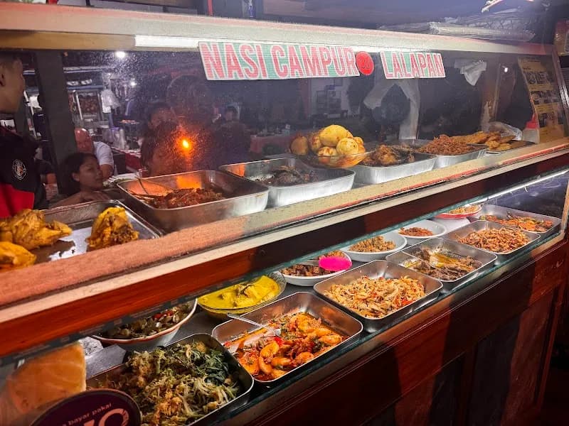 View of Denpasar Night Market (Pasar Malam) in Denpasar, Bali