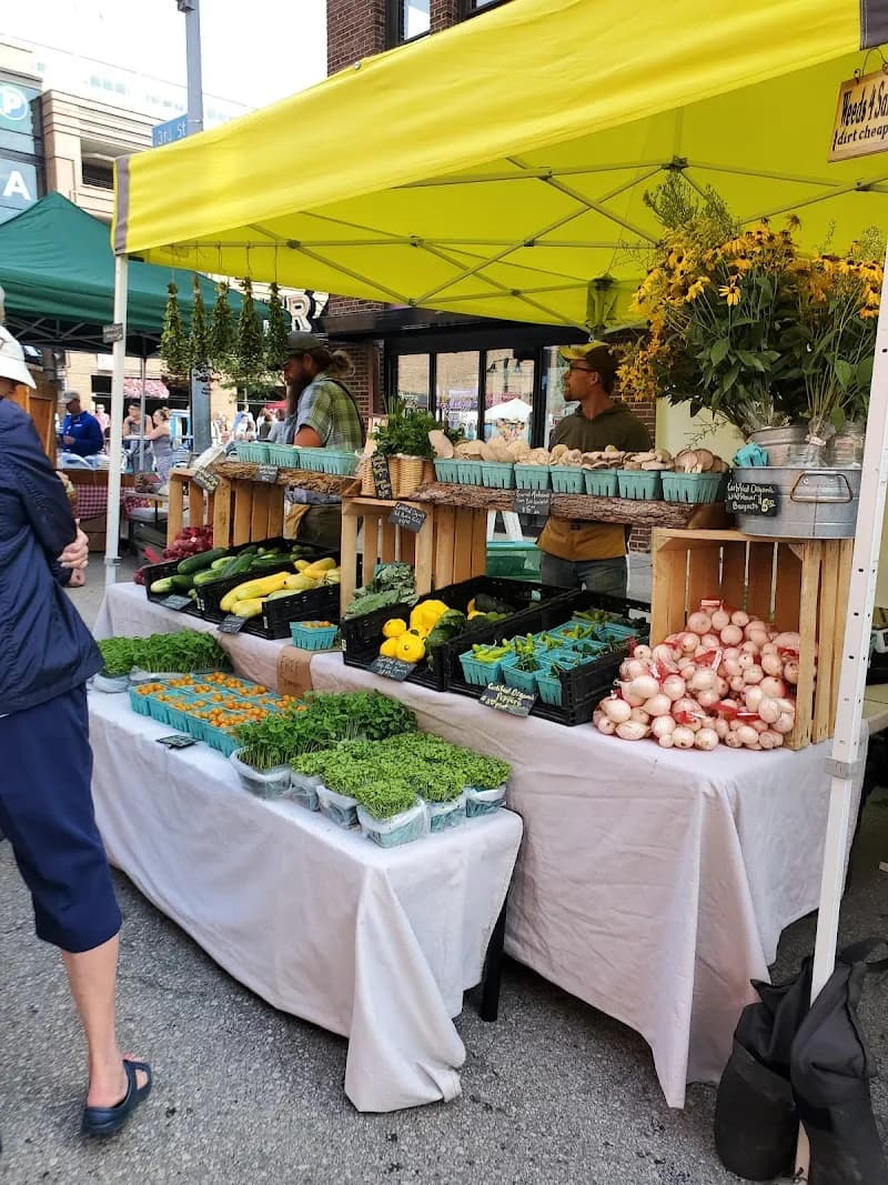 View of Des Moines' Downtown Farmers’ Market in Windsor Heights, IA